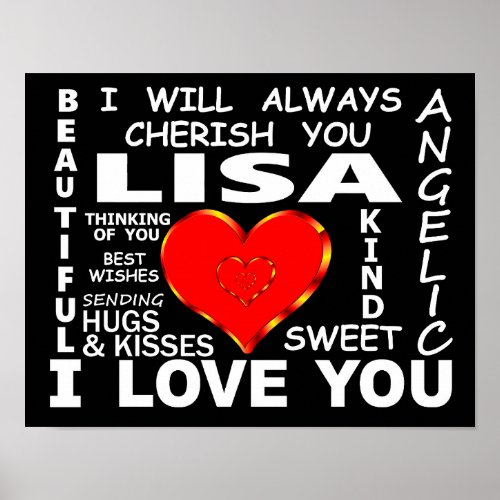 Lisa I Love You Poster