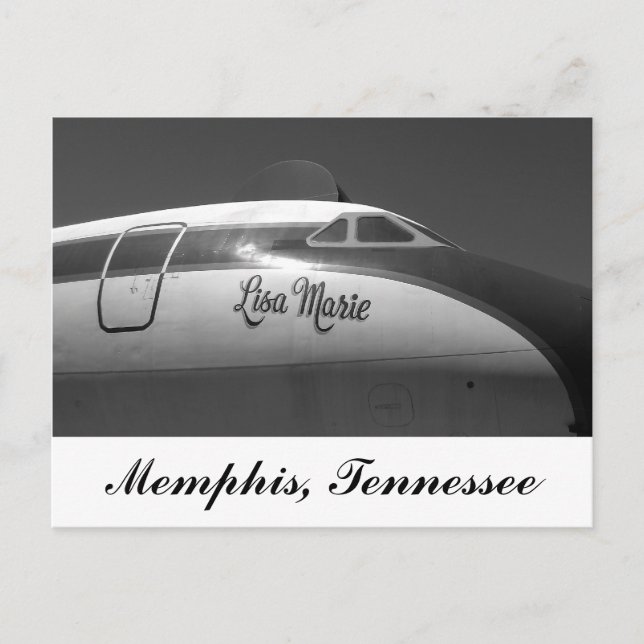 Lisa Marie Airplane Memphis Tennessee Postcard (Front)