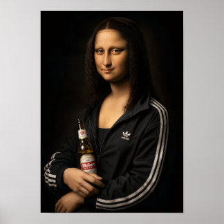 Lisa Mola Beer and Sweat Suit Poster Painting
