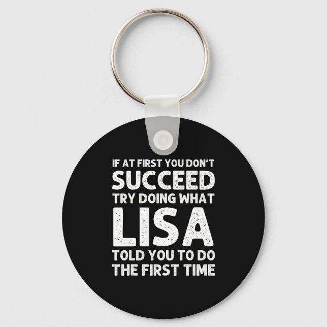 Lisa Name D Birthday Funny Christmas Jo  Keychain (Front)