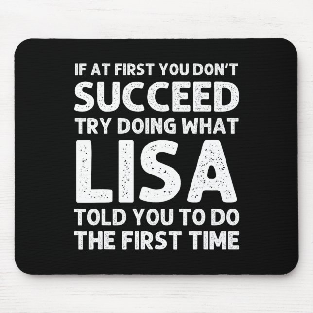 Lisa Name D Birthday Funny Christmas Jo  Mouse Pad (Front)