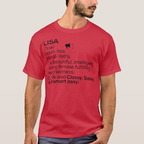 Lisa Name Definition Lisa Female Name T_Shirt