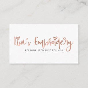 Lisa's Embroidery Business Card