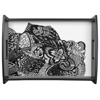 Lisa's Lion black and white tray