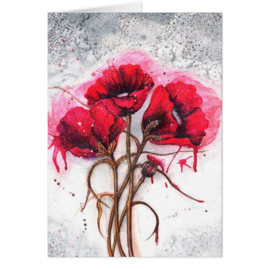 Lisa's Red Poppies Cards (Front)