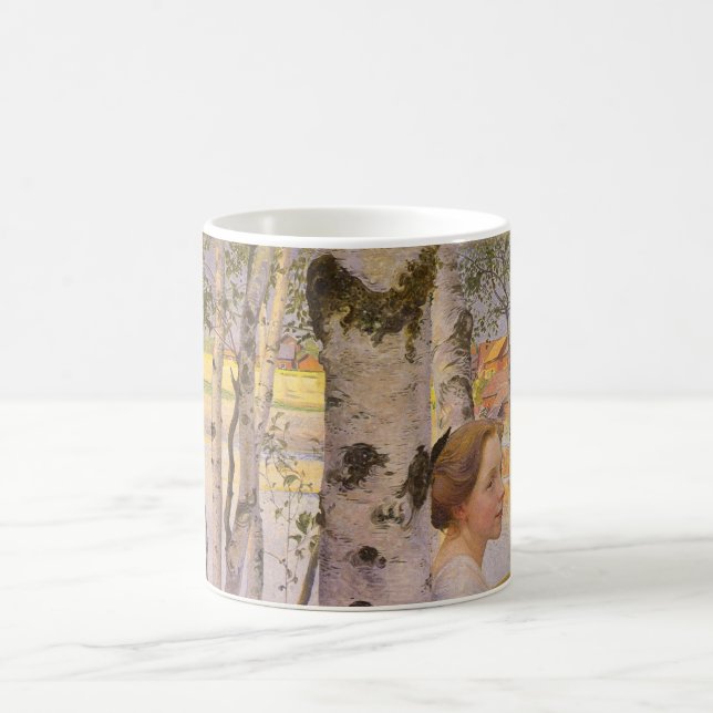 Lisbeth at the Birch Grove (Beautiful Young Girl) Coffee Mug (Center)
