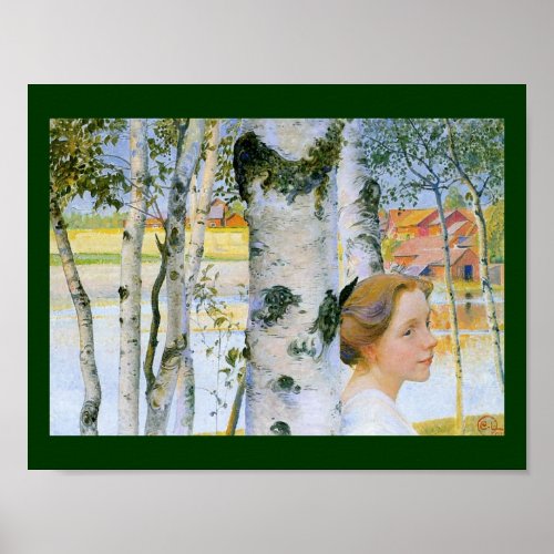 Lisbeth  at the Birch Trees Poster