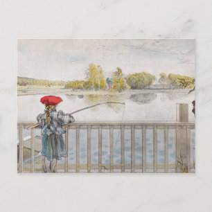 Lisbeth Fishing by Carl Larsson Postcard