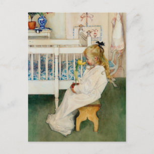 Lisbeth with Yellow Tulip Postcard