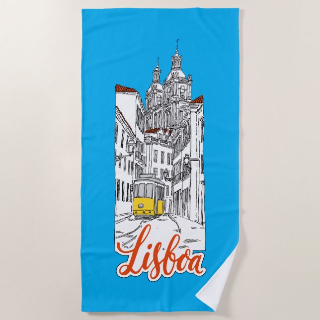 Lisboa Beach Towel (Front)