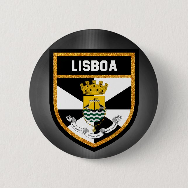 Lisboa  Flag Pinback Button (Front)
