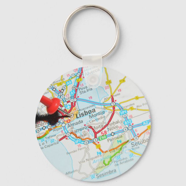 Lisboa, Lisbon, Portugal Keychain (Front)