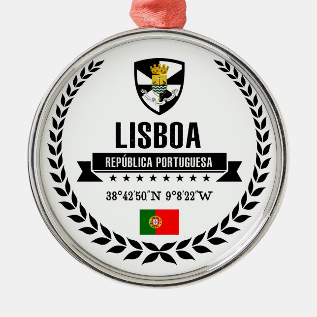 Lisboa Metal Ornament (Front)
