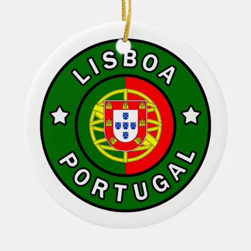 Lisboa Portugal Ceramic Ornament