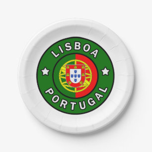 Lisboa Portugal Paper Plates