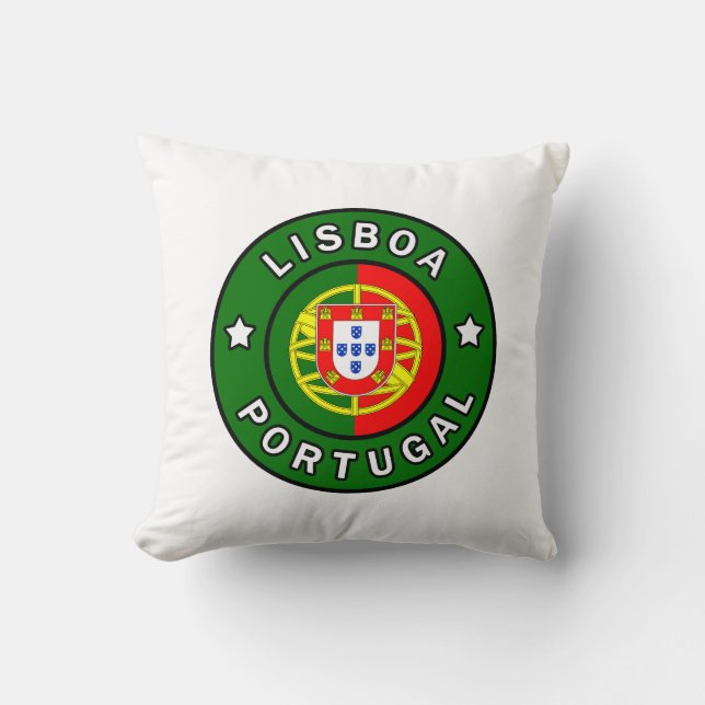 Lisboa Portugal Throw Pillow (Front)