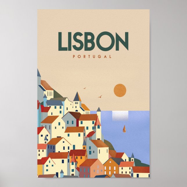 Lisboan lisboa travel poster (Front)