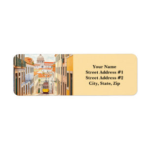 Lisbon Alfama Tram Label