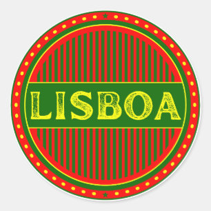 Lisbon City Pride Emblem – Portuguese Identity Classic Round Sticker