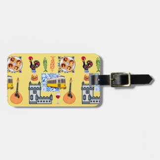 Lisbon City Symbols Luggage Tag