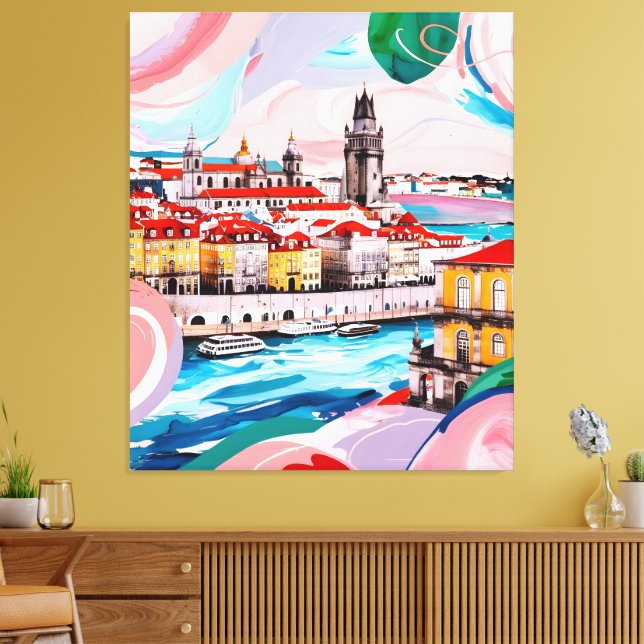 Lisbon Colors Canvas Print (Insitu(LivingRoom))