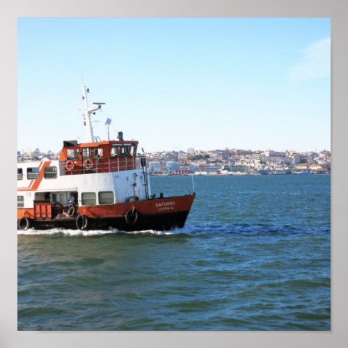 Lisbon Ferry Boat River Photo Poster