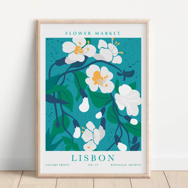 Lisbon Flower Market Botanical Poster (Creator Uploaded)
