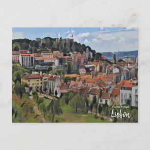 Lisbon Green Portugal Postcard