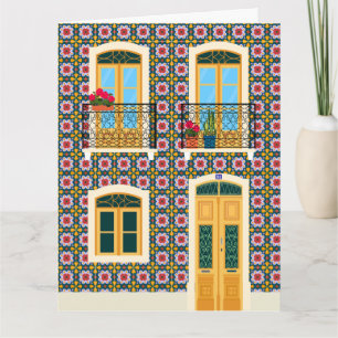 Lisbon house with tiles card