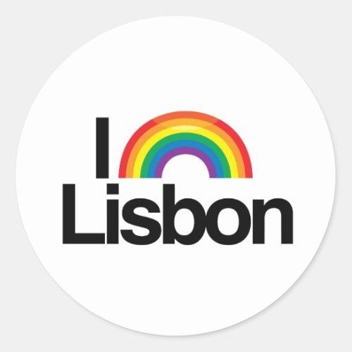LISBON _ I LOVE PRIDE _png Classic Round Sticker