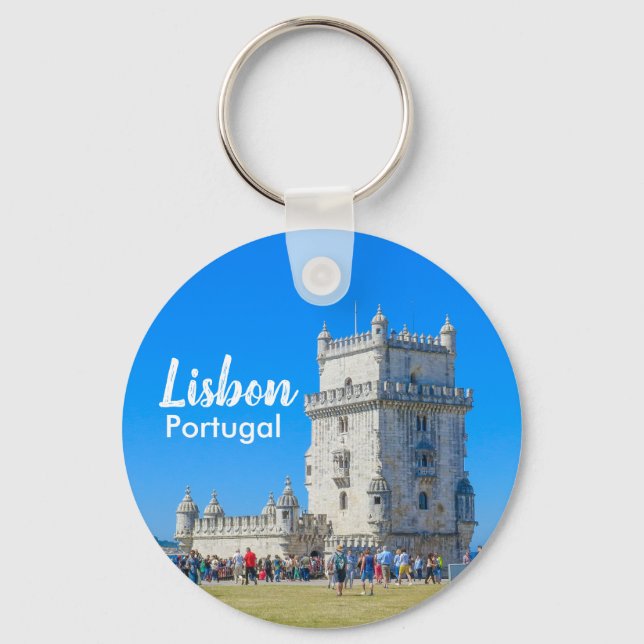 Lisbon in Portugal Belem Tower Souvenir Keychain (Front)