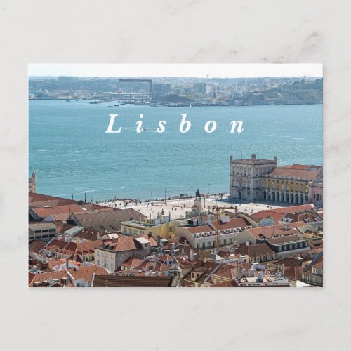 Lisbon panorama postcard