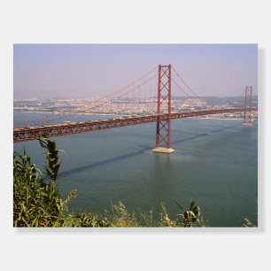 Lisbon Portugal 25 de Abril Bridge River Tejo Foam Board