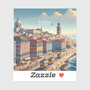 Lisbon Portugal 3 Inch Vinyl Sticker