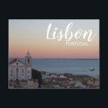 Lisbon Portugal Alfama Sunset Postcard<br><div class="desc">Hello! Hope you like this photo I took! Feel free to add your own text and check my shops for more!</div>