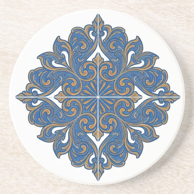 Lisbon Portugal Azulejos Tile Design Coaster (Front)