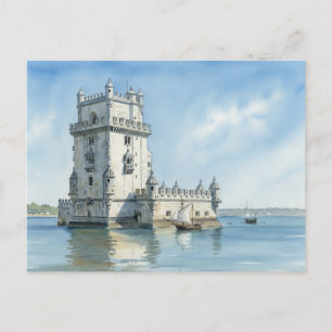 Lisbon Portugal Belém Tower Travel Postcard