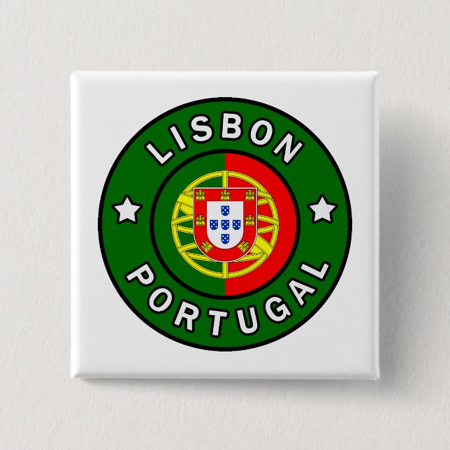 Lisbon Portugal Button (Front)