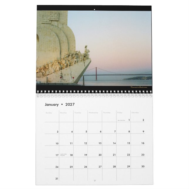 Lisbon, Portugal Calendar 2014 (Jan 2027)
