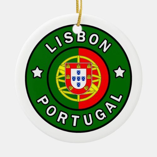 Lisbon Portugal Ceramic Ornament