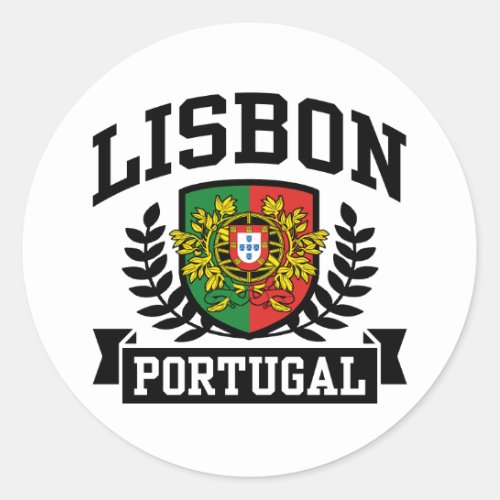 Lisbon Portugal Classic Round Sticker