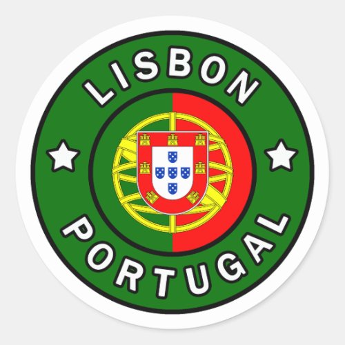 Lisbon Portugal Classic Round Sticker