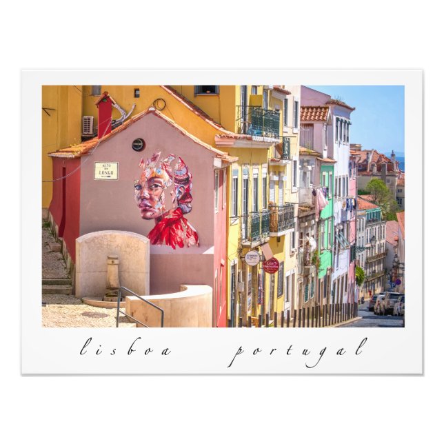Lisbon, Portugal, Colorful Mural, Photo (Front)