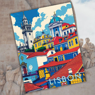 Lisbon Portugal Europe Travel Art Keepsake Postcard