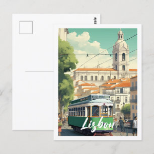 Lisbon Portugal Famous Travel Place Postcard