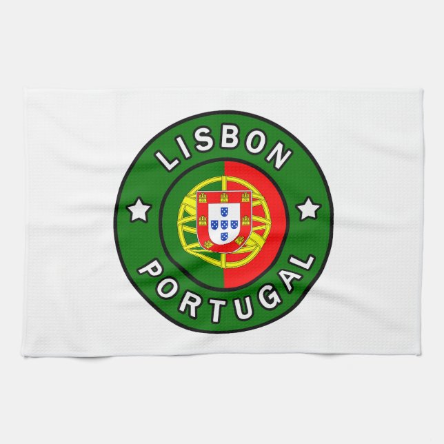 Lisbon Portugal Kitchen Towel (Horizontal)