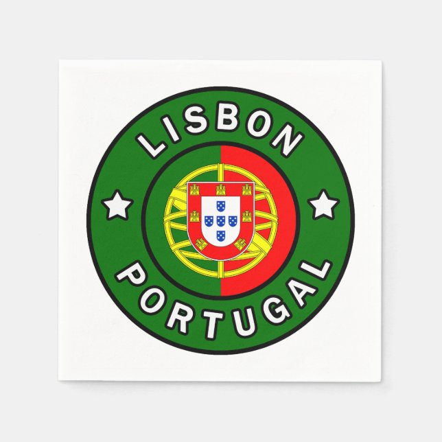 Lisbon Portugal Napkins (Front)