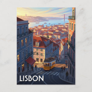 Lisbon Portugal Pantheon Alfama Anime Postcard