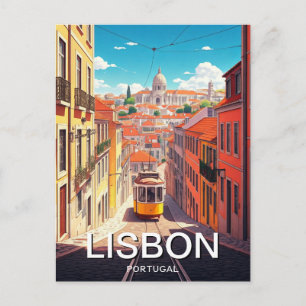Lisbon Portugal Pantheon Alfama Anime Postcard