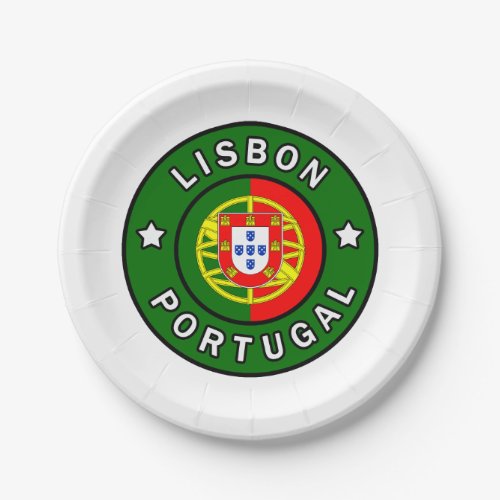 Lisbon Portugal Paper Plates